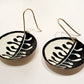 Black and white handmade earrings