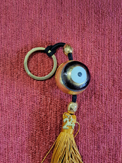 Key chain, golden evil eye 2024