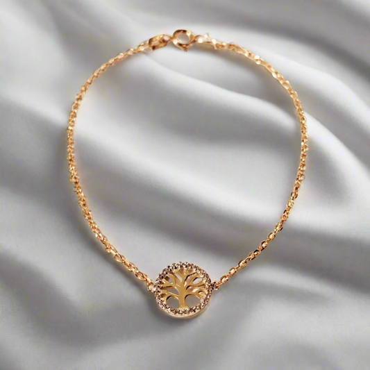 Tree of life 14K gold bracelet