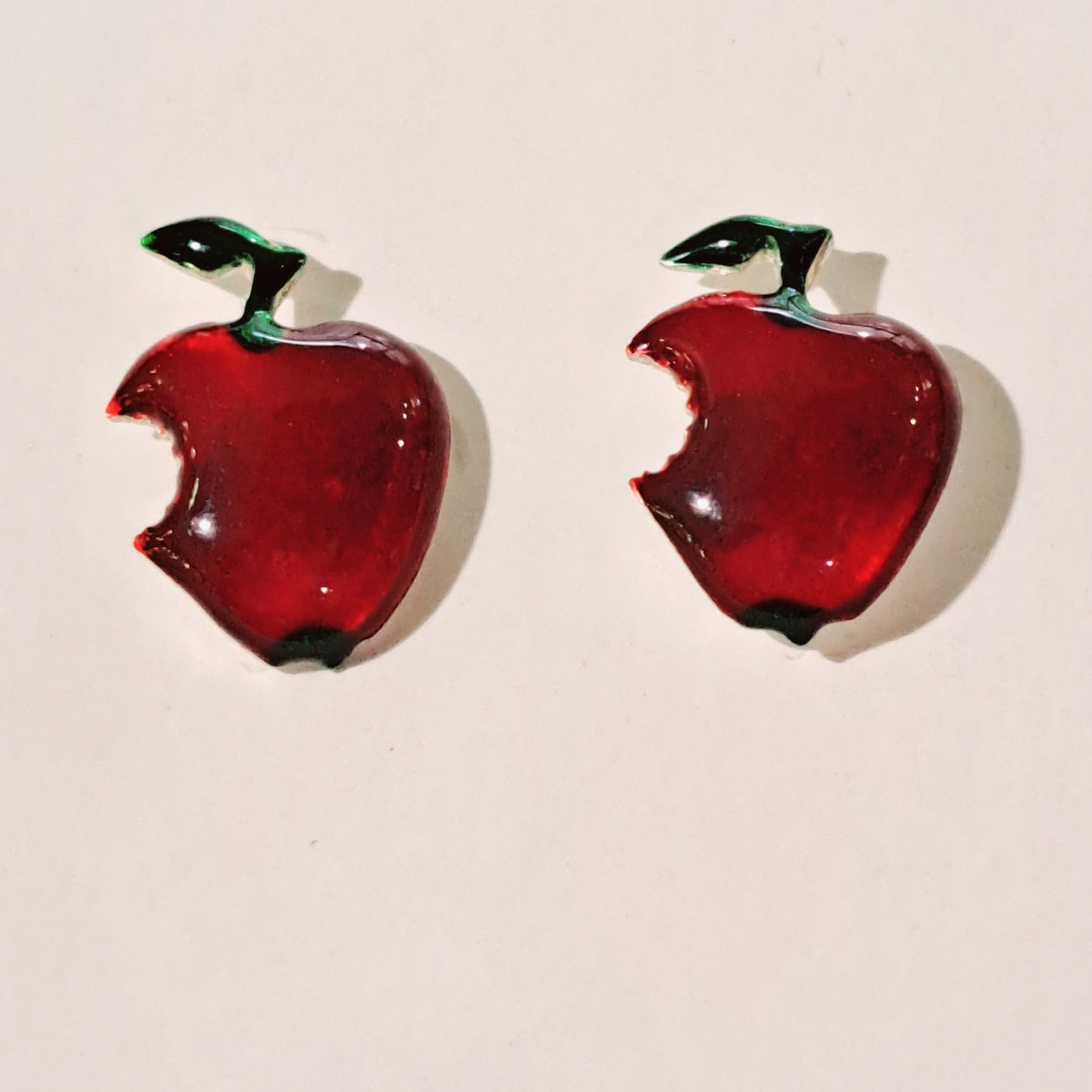 Apple sterling silver earrings