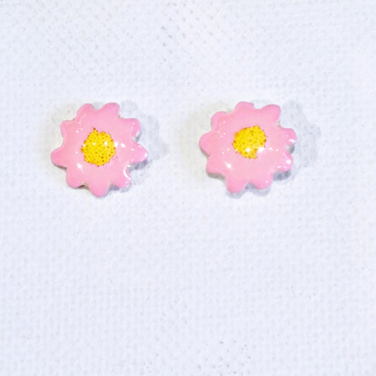 Rose flowers sterling silver earrings