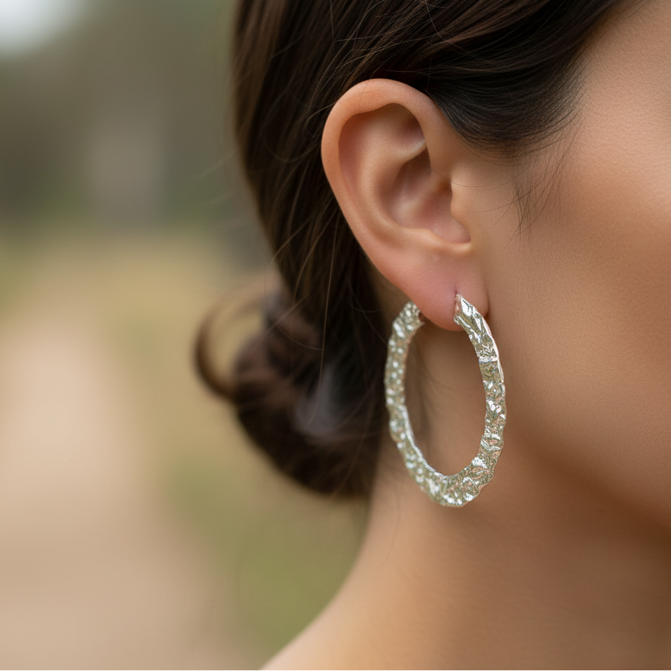 Sterling silver hoops (I) - Katerina Roukouna