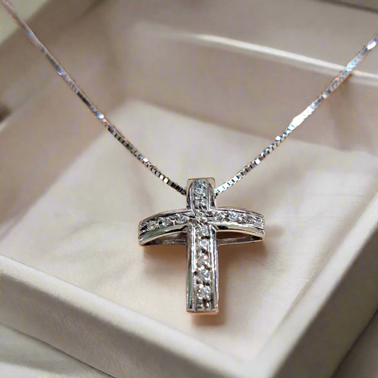 14K Gold Cross with chain