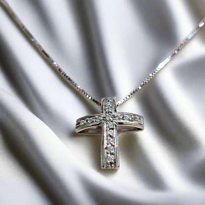 14K Gold Cross with chain