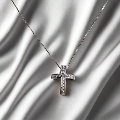 14K Gold Cross with chain