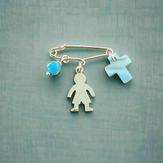 Boy, sterling silver lucky charm