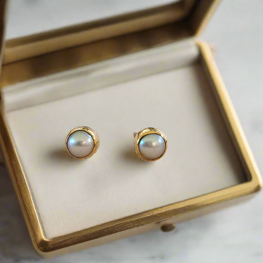 Handmade earrings with 18K gold and sterling silver (I)