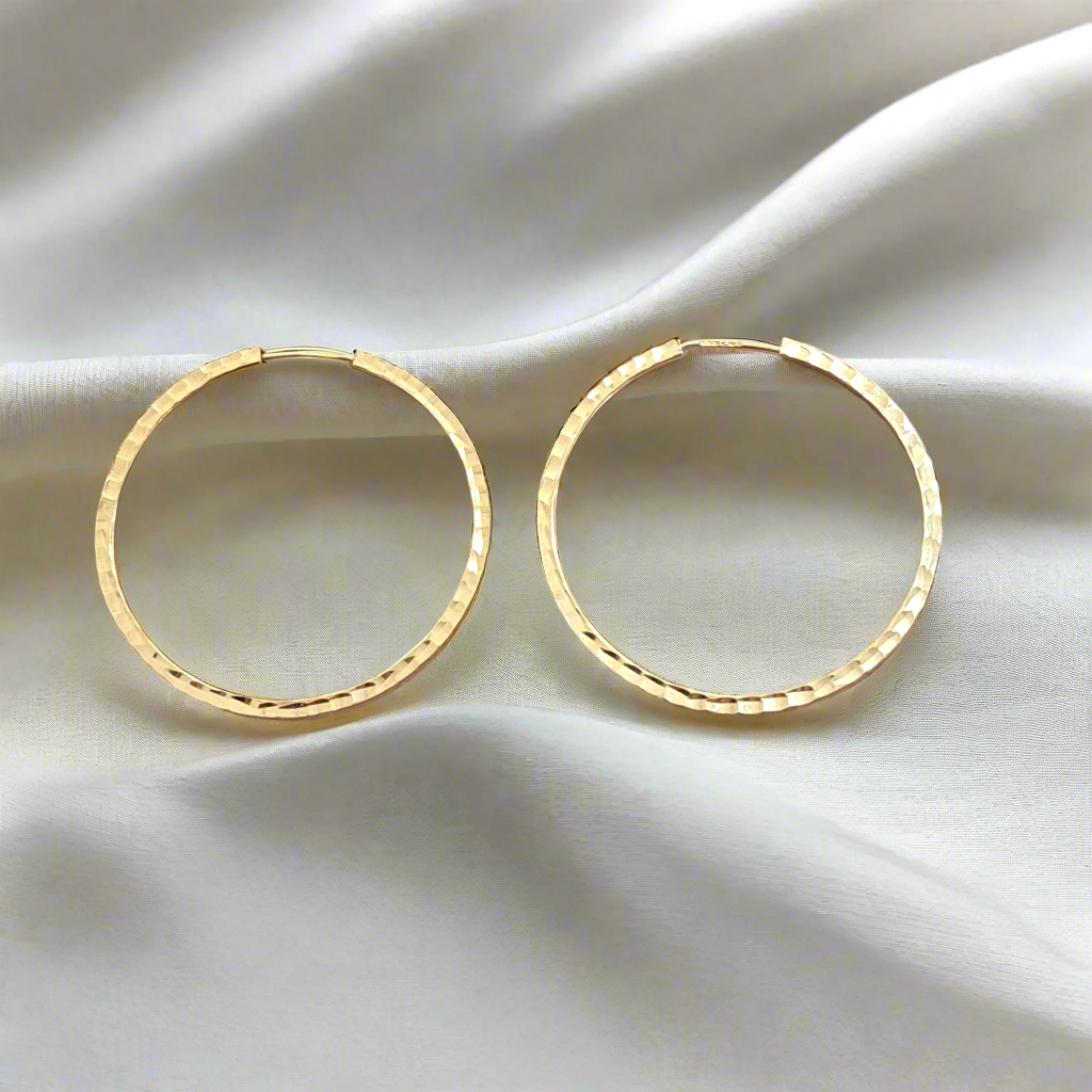 18K Gold Hoops