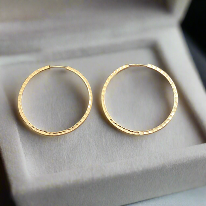 18K Gold Hoops