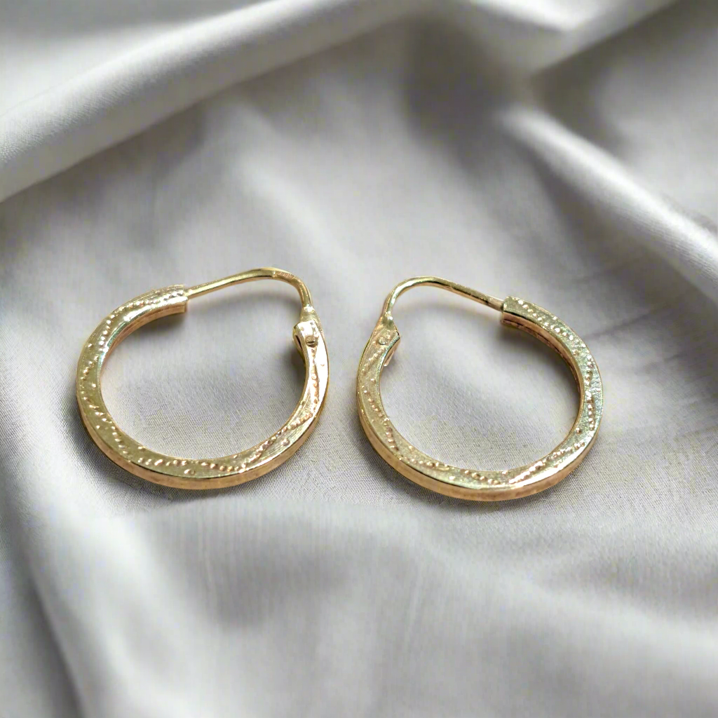 18K Gold Hoops