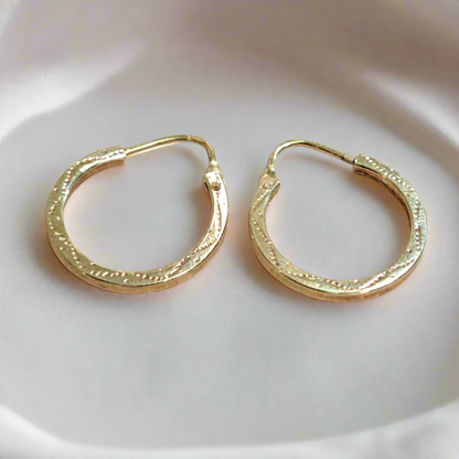 18K Gold Hoops