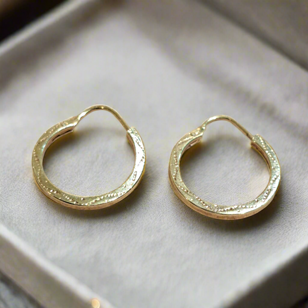 18K Gold Hoops