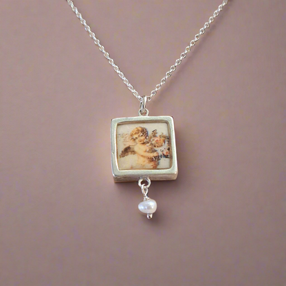 Angels handmade sterling silver pendant