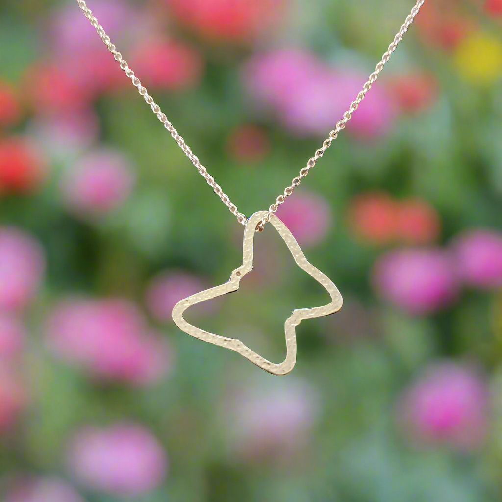 Butterffly sterling silver necklace - Katerina Roukouna
