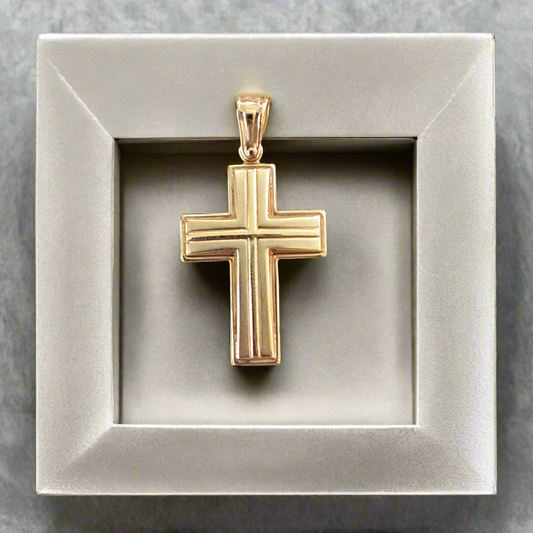 14K Yellow gold cross -B