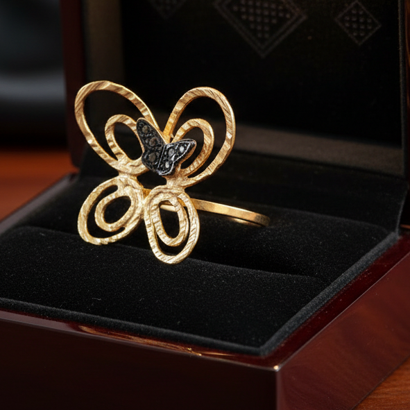 Butterflies 14K Gold ring