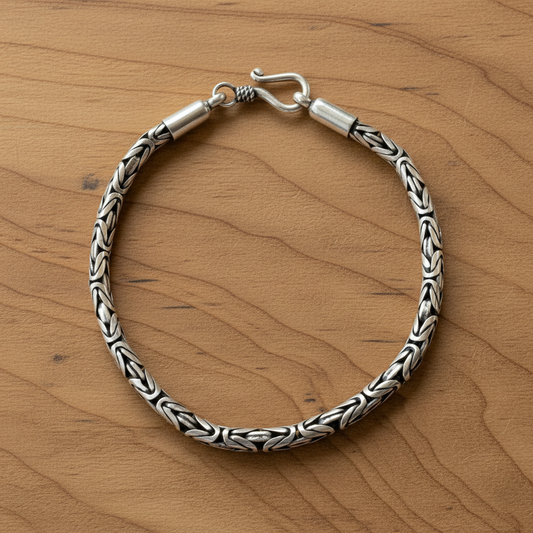 Handmade sterling silver bracelet-snake - Katerina Roukouna