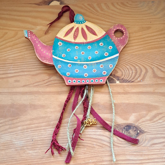 Wooden handmade tea pot- lucky charm 2026
