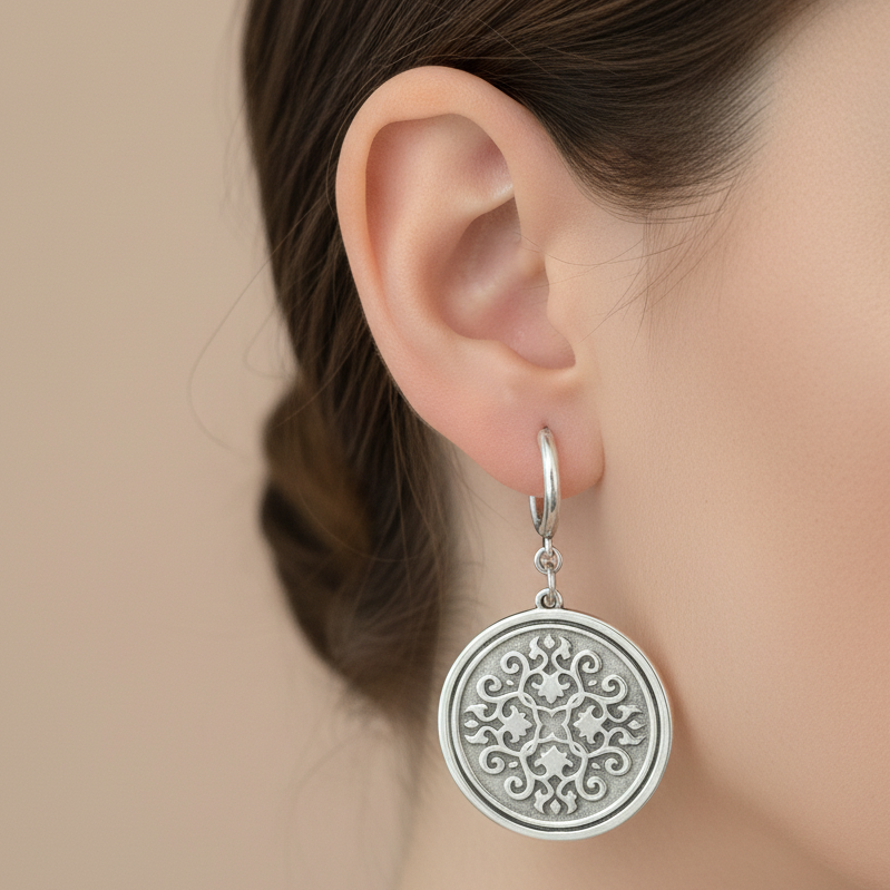 Hoops with round -art nouveau round elements