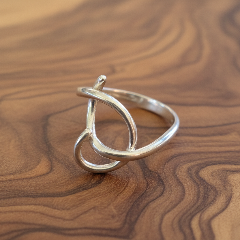 Sterling silver ring -bow - Katerina Roukouna