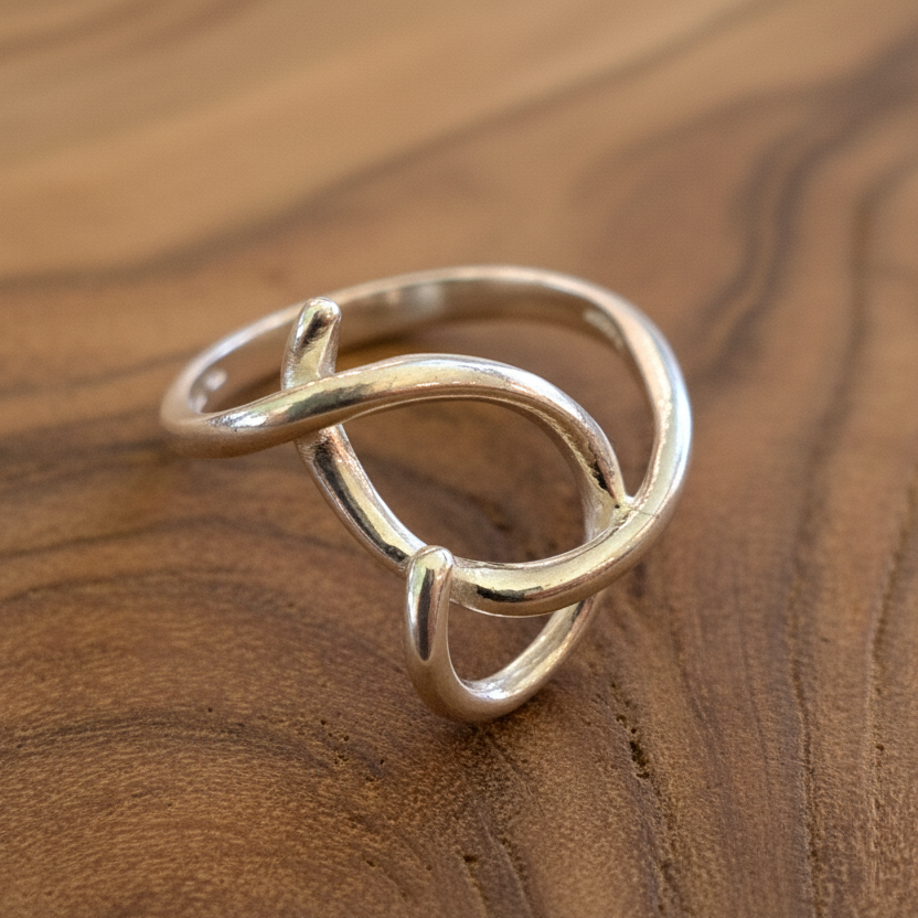 Sterling silver ring -bow - Katerina Roukouna