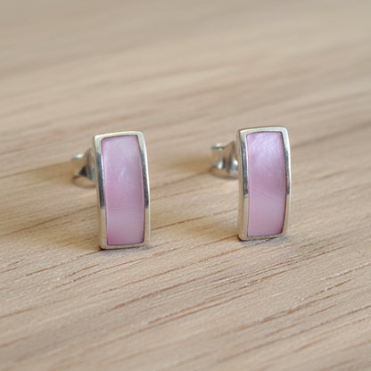 Sterling silver earrings with mother of pearl