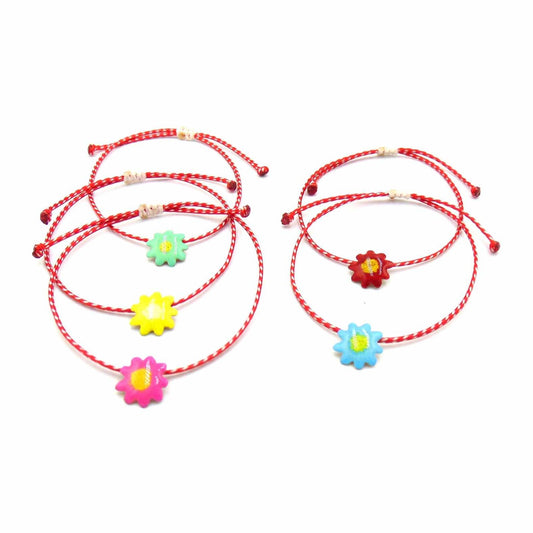 Multi color flower bracelets
