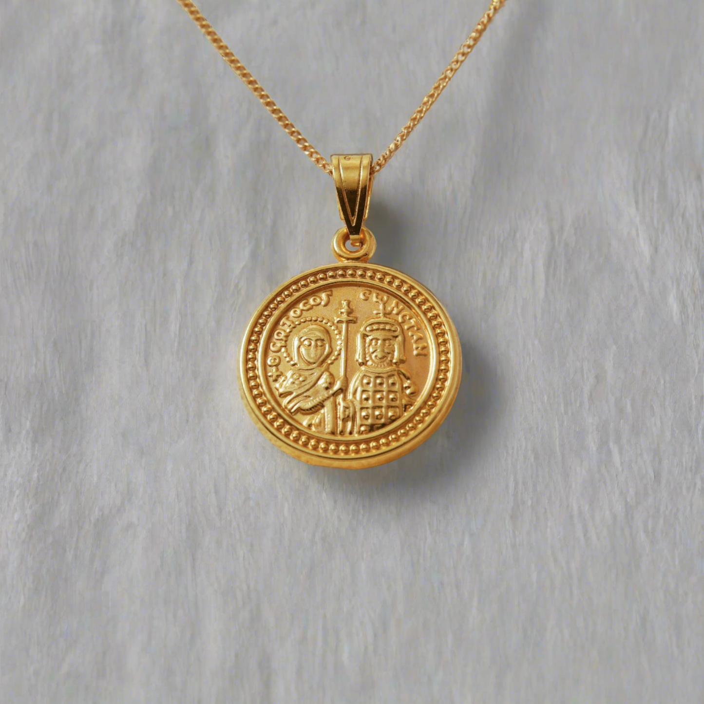 9K Gold Constantine Coin Charm (III)
