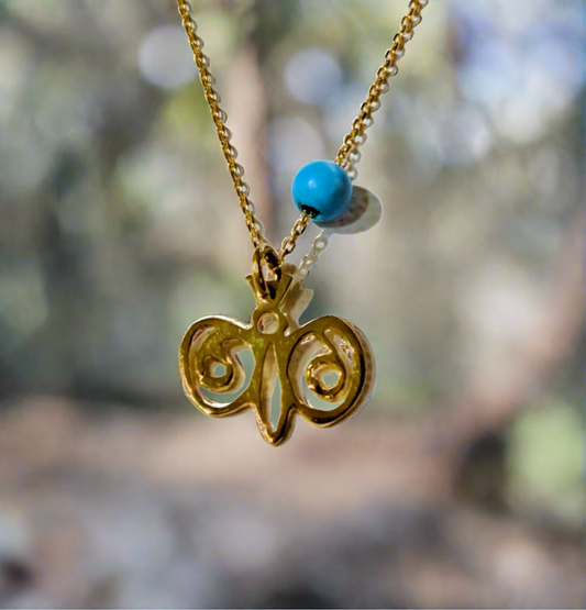 Butterfly 14k Gold necklace