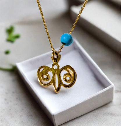 Butterfly 14k Gold necklace