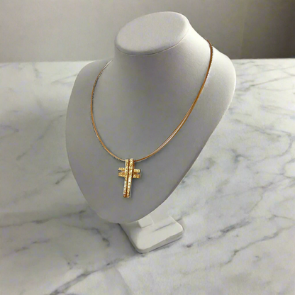 Double Designed Cross (Gold Plated)