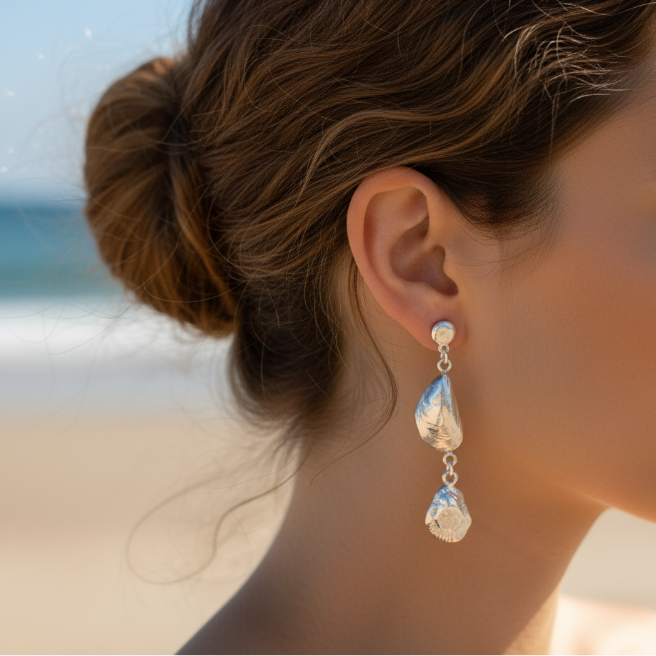 Mussel and Limpet Earrings