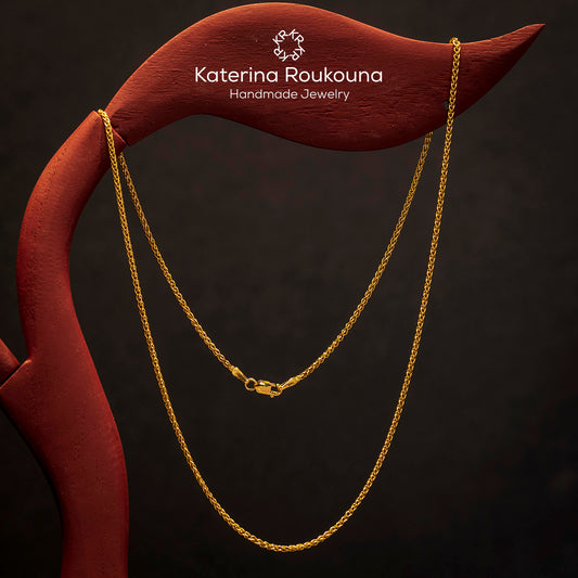 14K Gold chain- byzantine design
