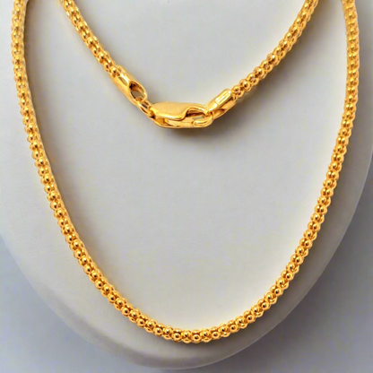 Gold plated sterling silver chain A