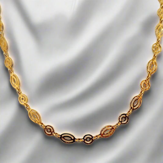 Gold plated sterling silver chain -C