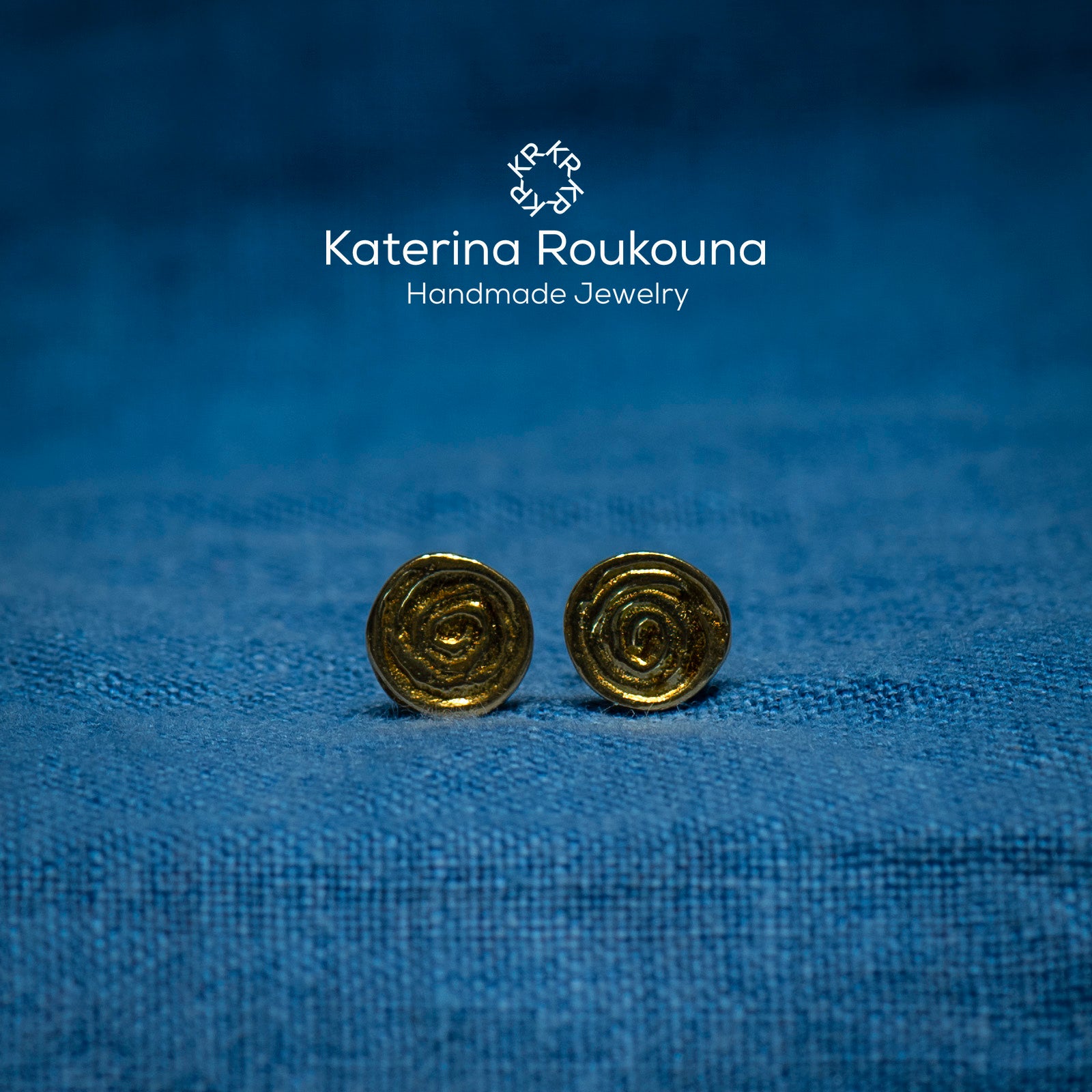 Tiny Spiral Stud Earrings - Katerina Roukouna