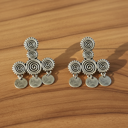 Spirals ethnic style earrings - Katerina Roukouna