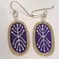 Handmade earrings made by german siver -purple