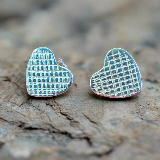 Hearts sterling silver earrings