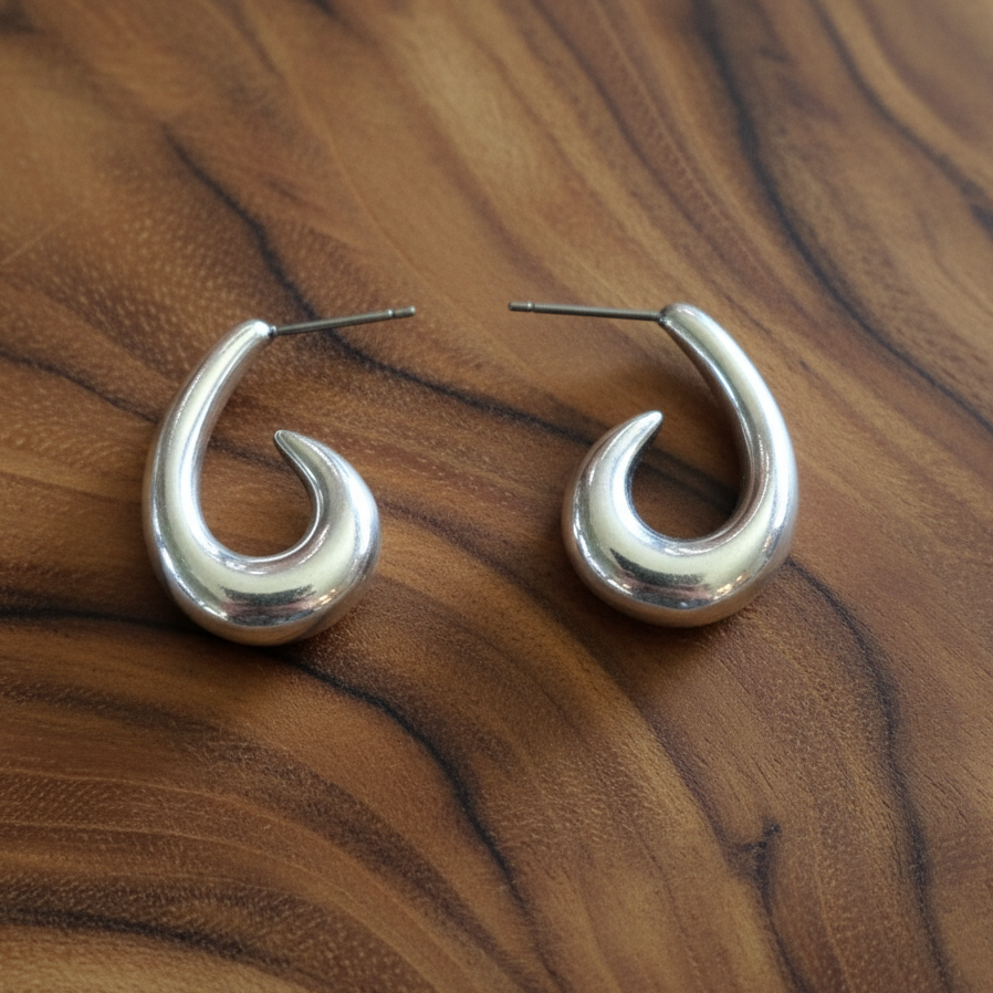 Hoops with nickel free clasps