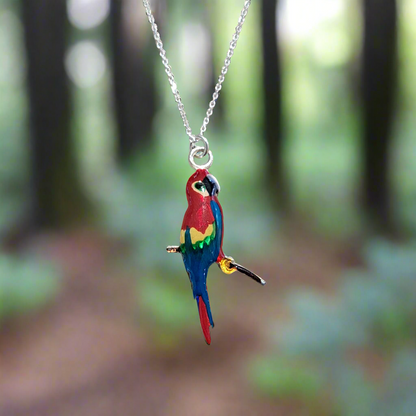 Parrot sterling silver necklace