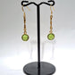 Handmade gold plated sterling silver earrings with peridots