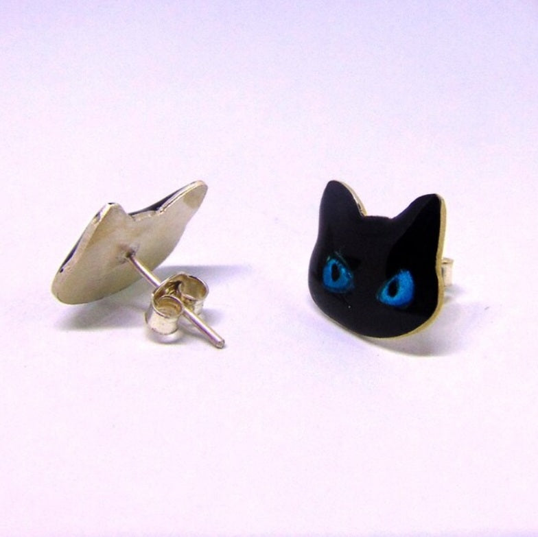 Cats sterling silver earrings