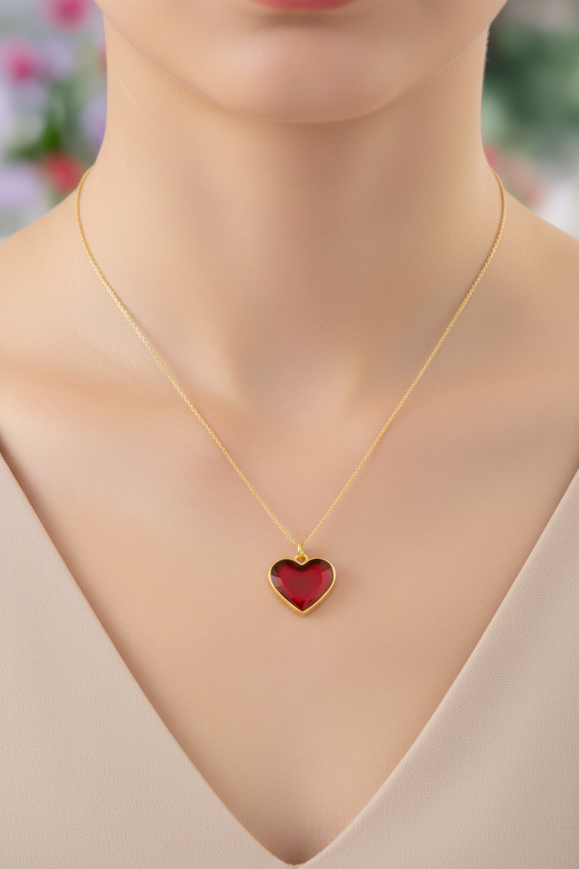 Red Heart Pendant - Katerina Roukouna