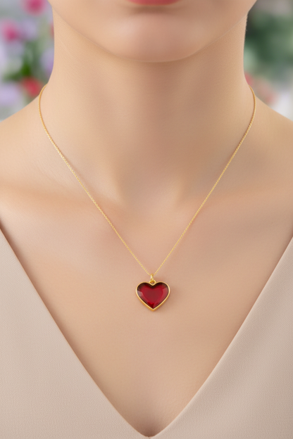 Red Heart Pendant - Katerina Roukouna
