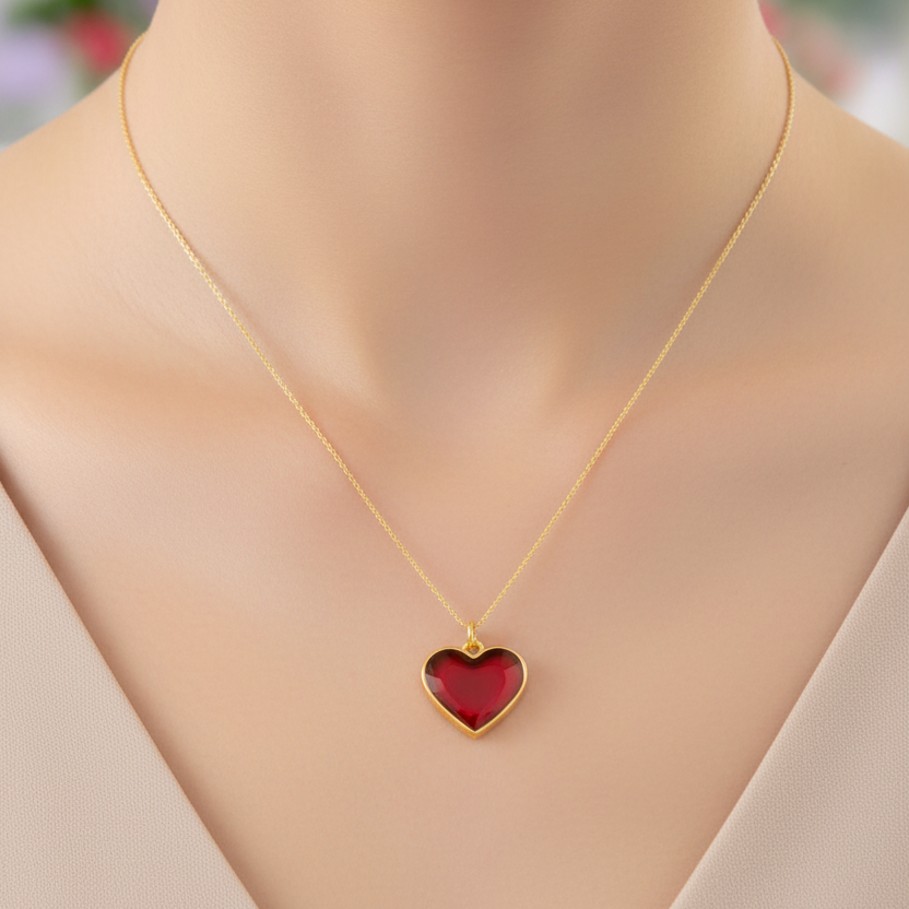 Red Heart Pendant - Katerina Roukouna