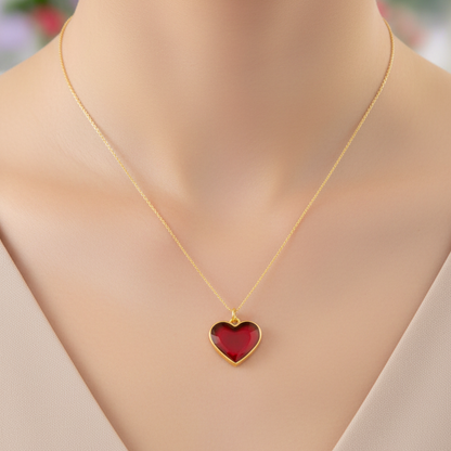 Red Heart Pendant - Katerina Roukouna