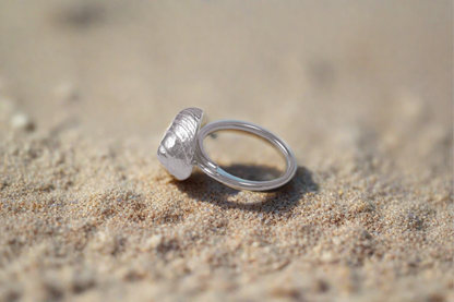 Sundial Seashell Silver Ring - Katerina Roukouna