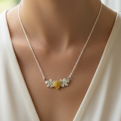 Grapes sterling silver necklace - Katerina Roukouna