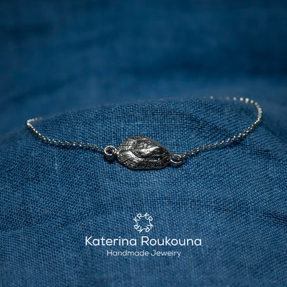 Sterling silver bracelet with a limpet
